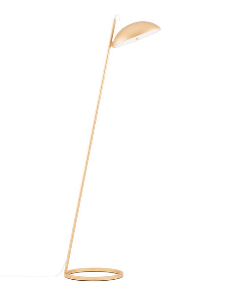 Flute LED floor lamp H 153cm 3000K in a minimalist design with warm light.