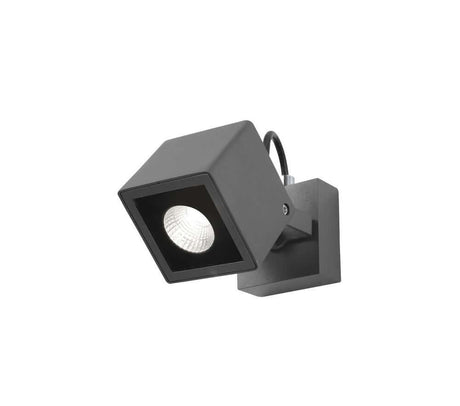 Focus LED Außenwandleuchte Quadratisch 3000K Dunkelgrau IP54