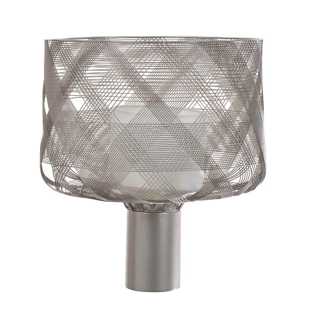 Forestier Antenna Tischleuchte mit geometrischem Maschengewebe und textilem Diffusor