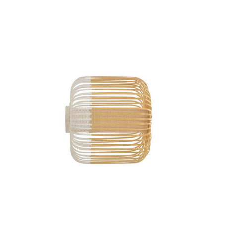 Forestier Bamboo Light Wand- & Deckenleuchte mit zweifarbigem Lampenschirm aus Bambusstäben.