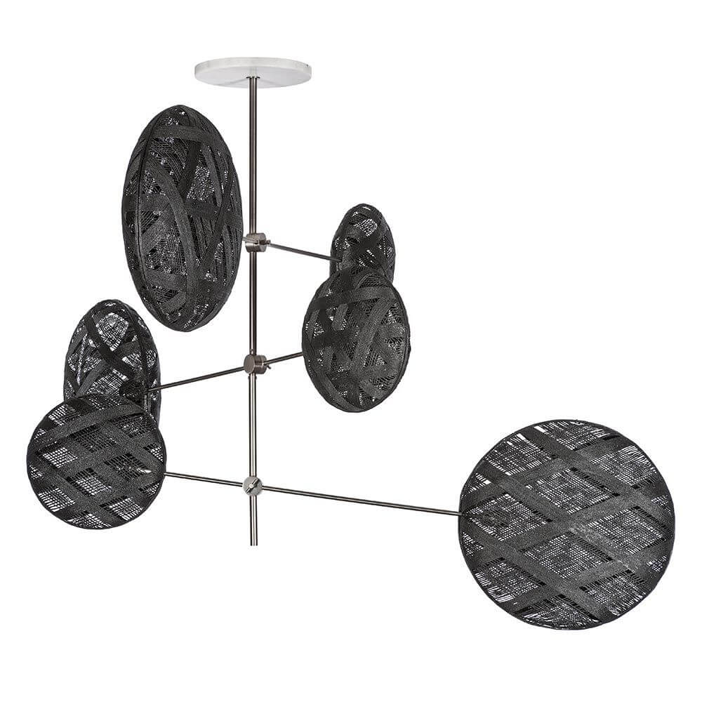 Forestier Deckenlampe Chanpen Structure 6-flg. mit modernen, funkensprühenden Lichteffekten für jeden Raum