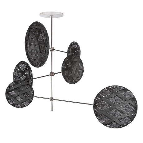 Forestier ceiling light Chanpen Structure 6-light with modern, sparkling lighting effects for any room