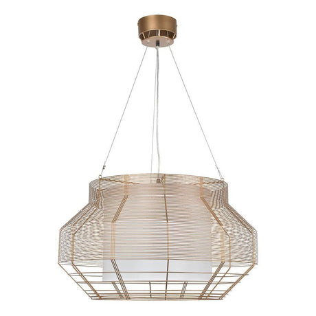 Forestier Hängelampe Mesh Ø 65cm in goldfarbenem Drahtdesign, schick und modern für jeden Raum.