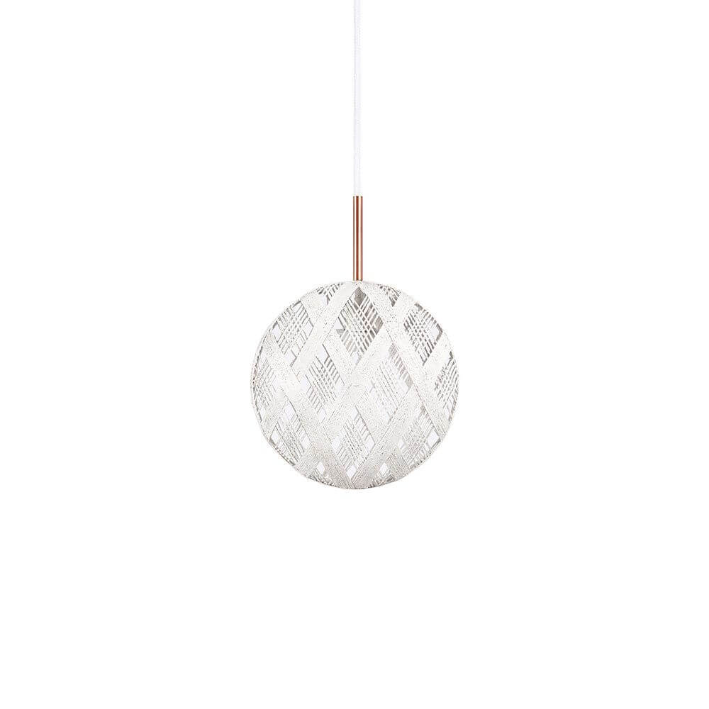 Forestier Hängeleuchte Chanpen Diamond in runder Form mit einzigartigem Design aus Abacá.