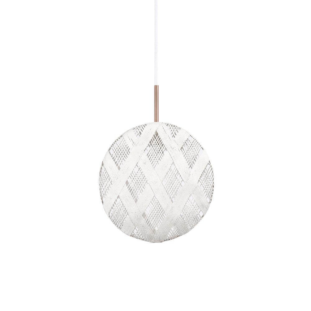 Forestier Hängeleuchte Chanpen Diamond in kreisrunder Form, schickes Design aus Abacá und ideal für stilvolle Innenräume.
