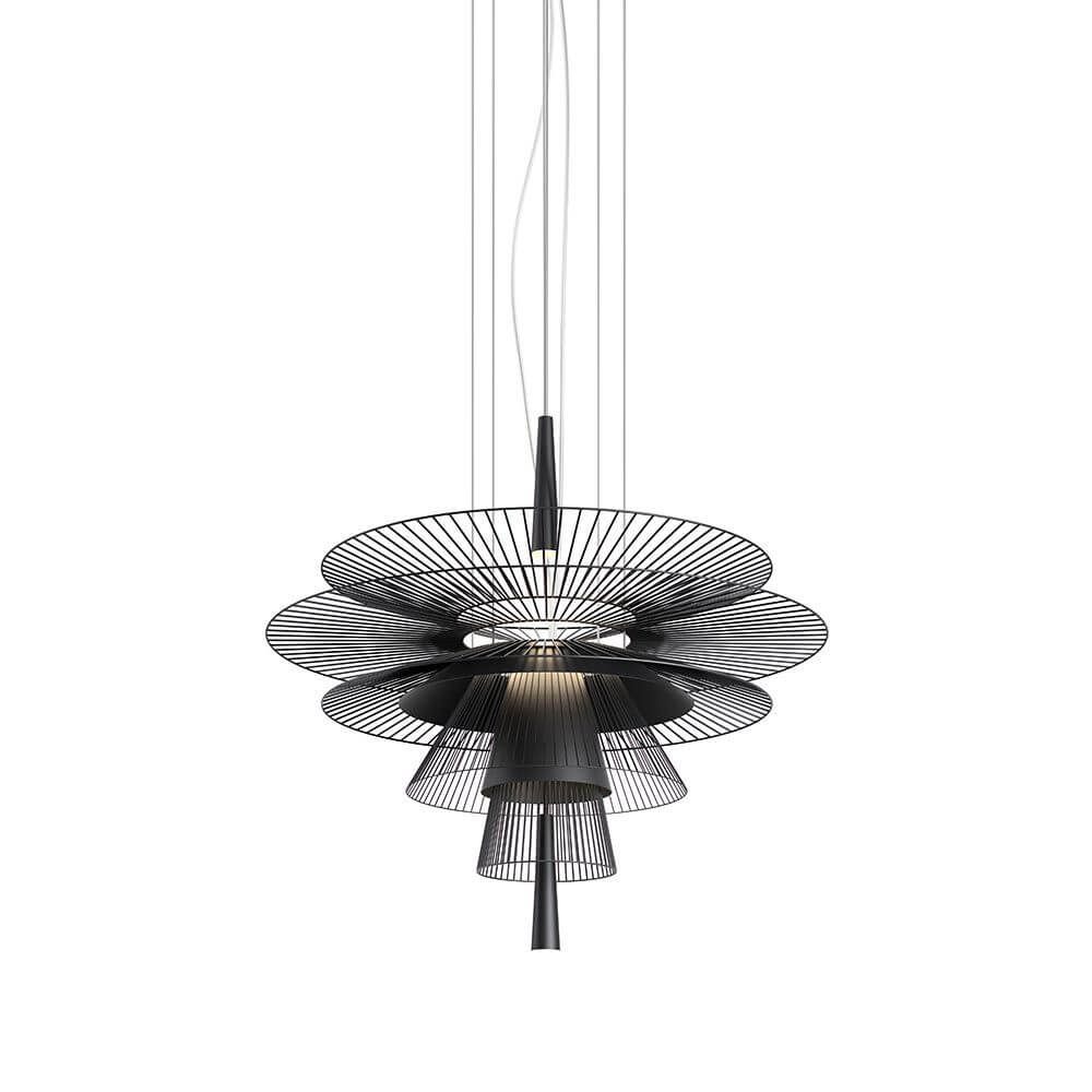 Forestier LED Hängeleuchte Gravity Ø 81cm in modernem Design mit feinen Metallstreben und einzigartiger Lichtwirkung.