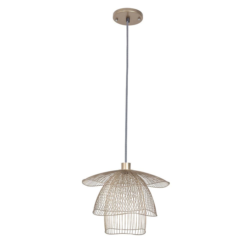 Forestier Hängeleuchte Papillon Ø 56cm mit modernen Kuppeln und filigranen Metalldrähte.