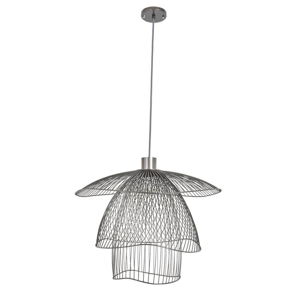 Forestier Hängeleuchte Papillon Ø 56cm mit charakteristischem Drahtdesign und eleganten Kuppeln.