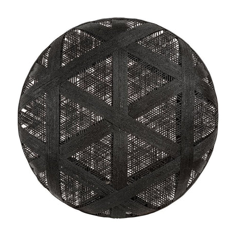 Forestier Lampenschirm Chanpen Hexagonal mit strukturiertem, schwarzem Design aus hochwertigen Materialien.