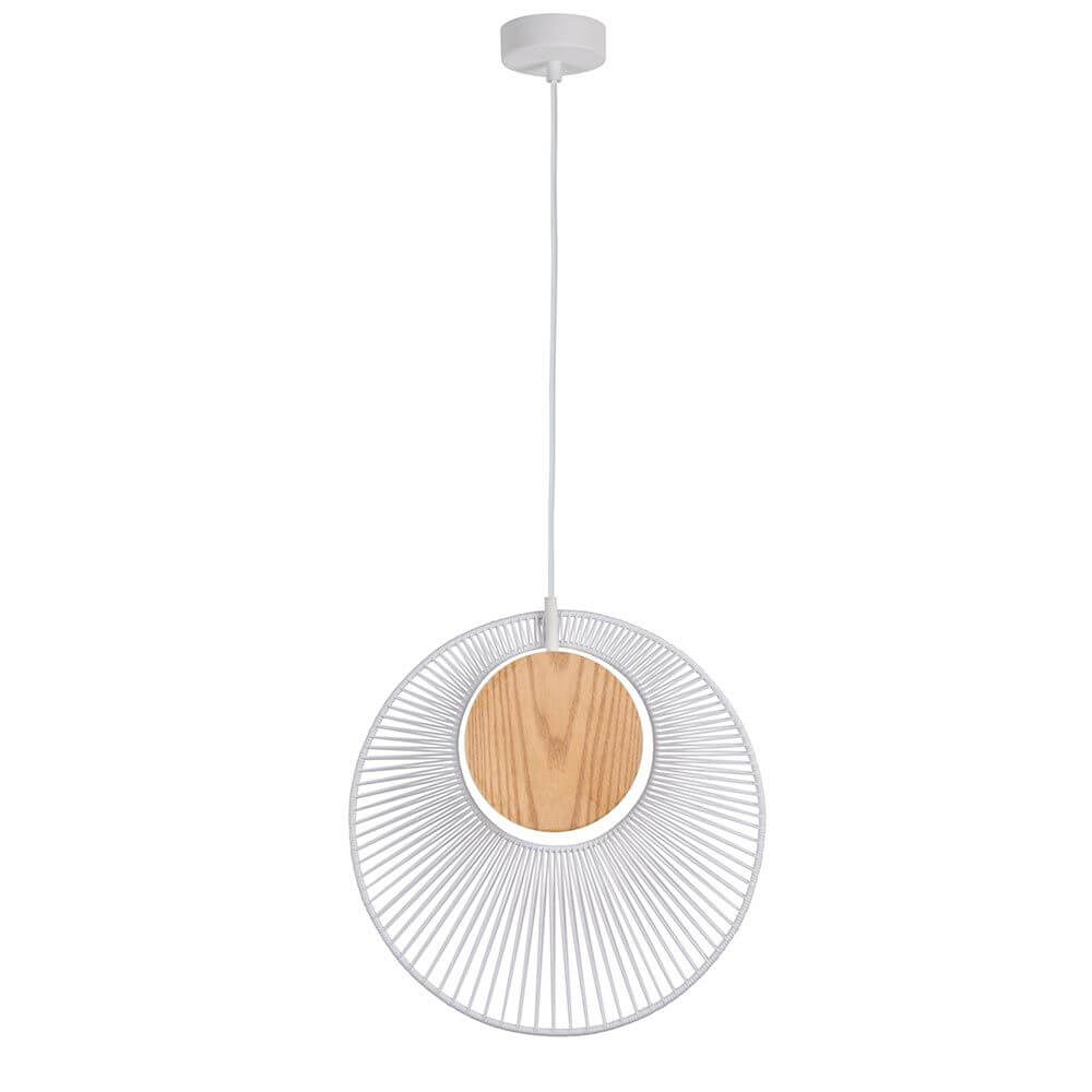 Forestier Pendelleuchte Oyster Ø 40cm mit elegantem Design und Holzdetails.