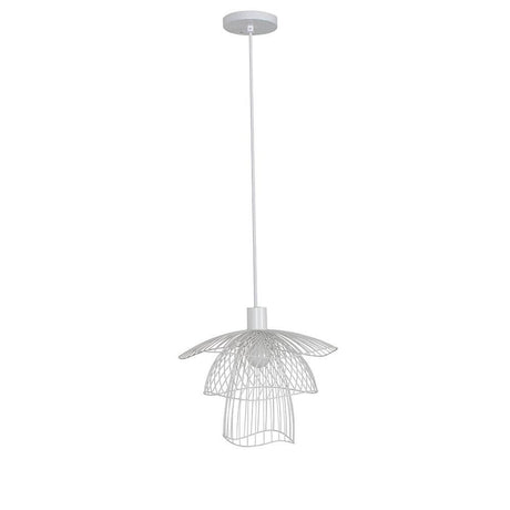 Forestier Papillon pendant light Ø 30cm in a white wire design, hanging with three domes.