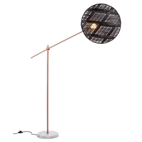 Forestier floor lamp Chanpen Diamond with marble base, elegant light source for living spaces.