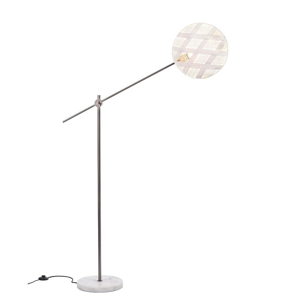 Forestier Stehlampe Chanpen Diamond mit Marmorfuß in modernem Design mit schwenkbarem Lampenschirm