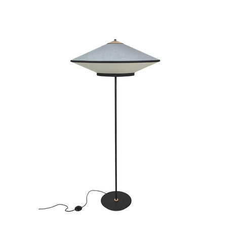 Forestier floor lamp Cymbal 150cm in a glamorous style with clean lines and luxurious velvet.