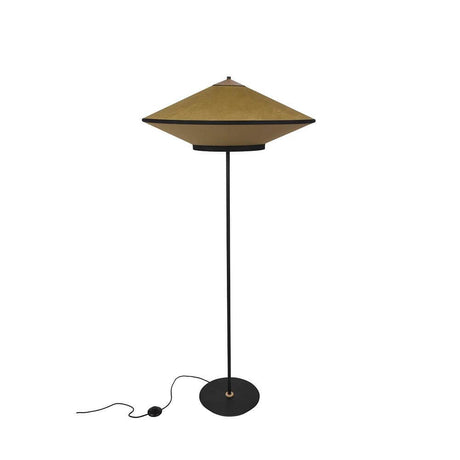 Forestier floor lamp Cymbal 150cm in a glamorous design with bi-material fabric and luxurious velvet.