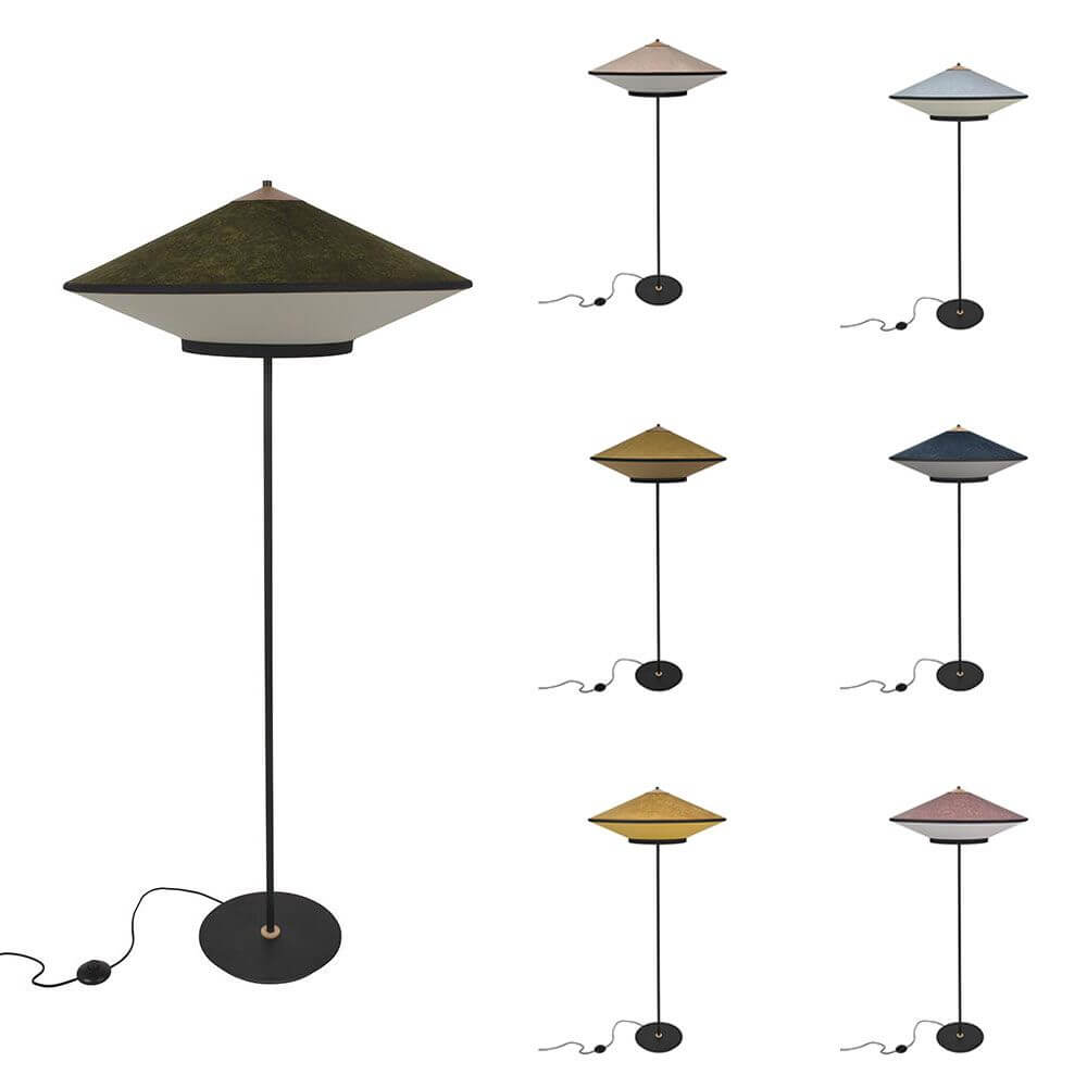 Forestier Stehlampe Cymbal 150cm in verschiedenen Farben präsentiert, zeigt stilvolles und elegantes Design.