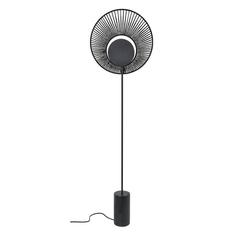Forestier Oyster floor lamp 145 cm with a round shade and a designer-like appearance.