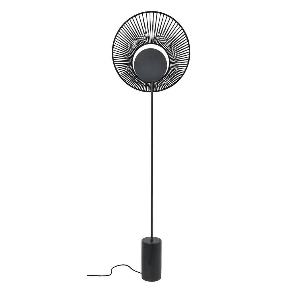 Forestier Stehlampe Oyster 145cm mit runder Lampe und designerähnlichem Erscheinungsbild.