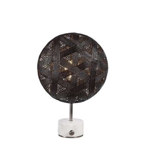 Forestier Tischlampe Chanpen Hexagonal mit hexagonalem Schirm und Drehdimmer, modernes Design.