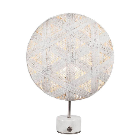 Forestier Tischlampe Chanpen Hexagonal mit hexagonalem Schirm und Drehdimmer, gemütliches Licht.