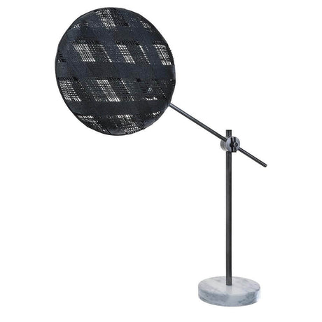 Forestier table lamp Chanpen Diamond with marble base in black design and modern style.
