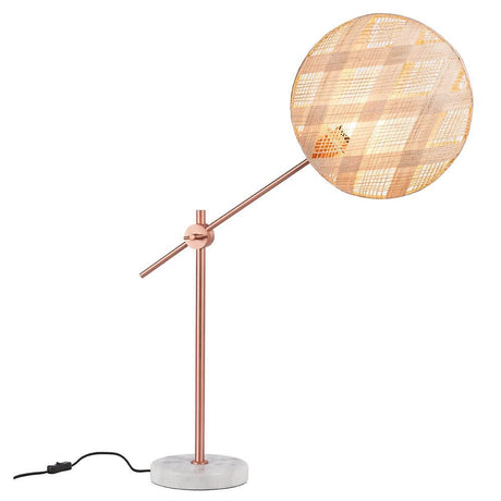 Forestier table lamp Chanpen Diamond with marble base in copper and palladium design.