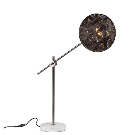Forestier table lamp Chanpen with marble base, elegant table lamp with copper and marble base.