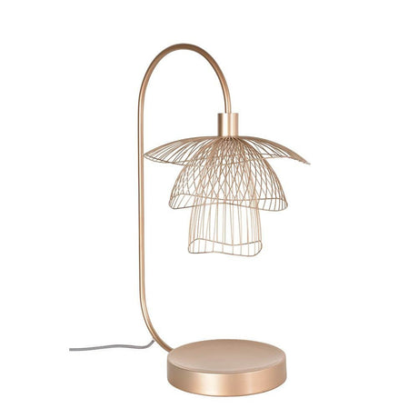 Forestier table lamp Papillon 62cm in gold with delicate wire design and elegant lamp arm.
