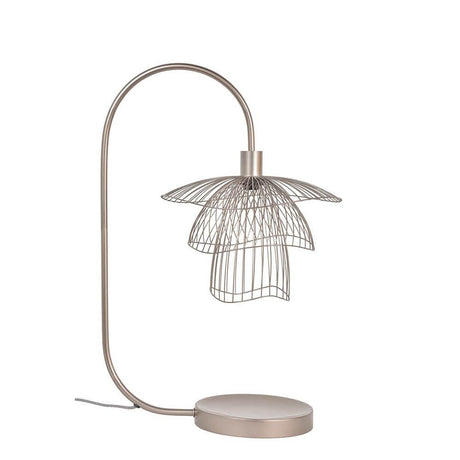 Forestier table lamp Papillon 62cm with an airy, lightweight silhouette and delicate lampshade made of metal wire.