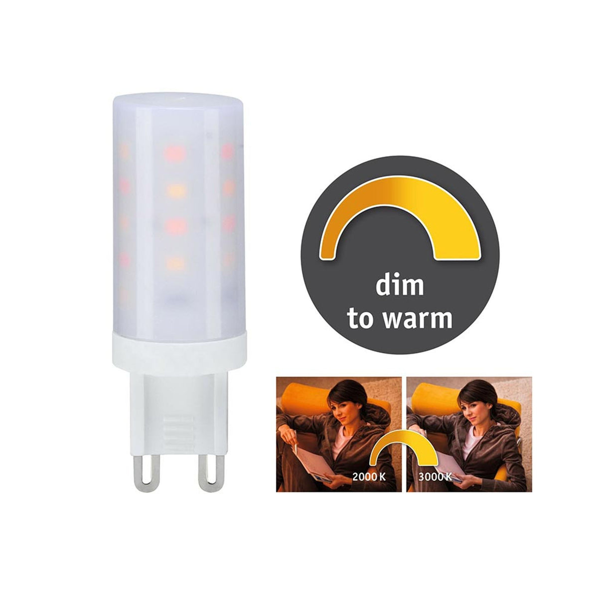 G9 4W LED Stiftsockel CCT Wärme-Dimmbar Klar