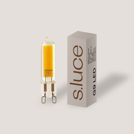s.luce G9 LED Ciepła biel 2700K 320lm 3W Ściemnialna CRI 85 z przezroczystym szkłem i eleganckim opakowaniem