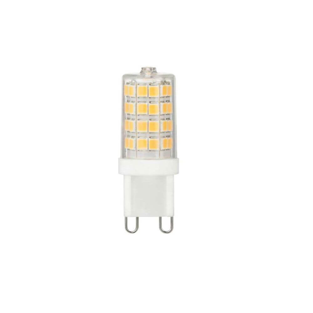 G9 LED-Lampe dimmbar warmweiß 3000K, 350lm, energieeffizient, Keramiksockel, 360° Abstrahlwinkel.