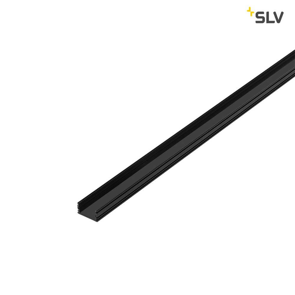 Glenos Linear-Profil 2713, 2m Mattschwarz für LED Strips bis 21 mm Breite