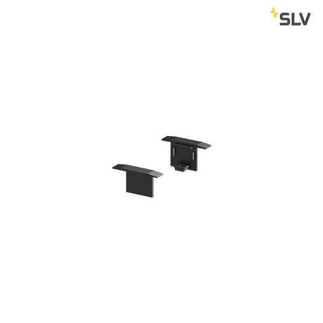 Grazia 10 Einbauprofil Endkappen 2 Stk. Schwarz für Einbauprofil, schwarzes 2er Set