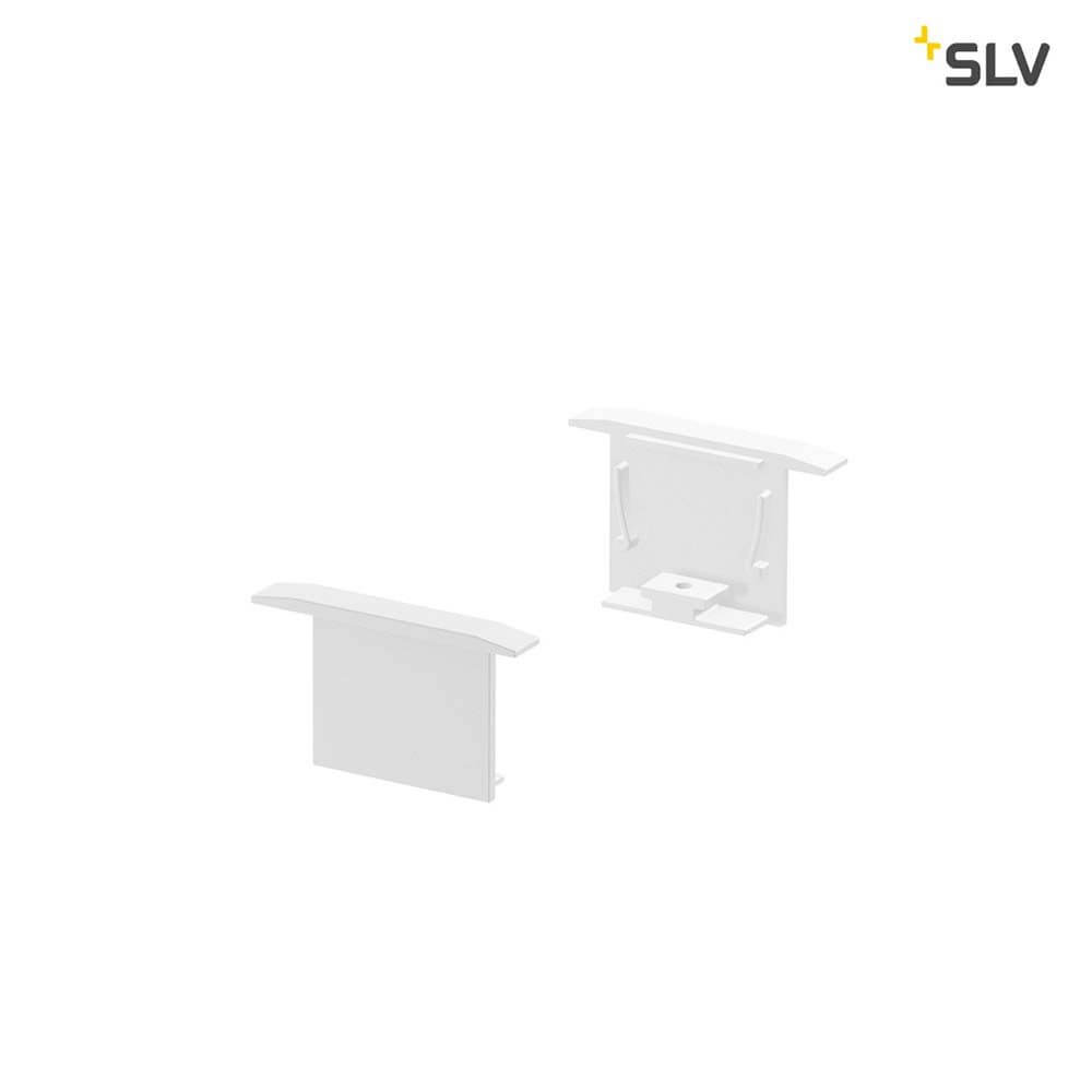 Grazia 20 Einbauprofil Endkappen 2 Stk. Weiß - Endkappen in Aluminium eloxiert, Set mit 2 Stück.