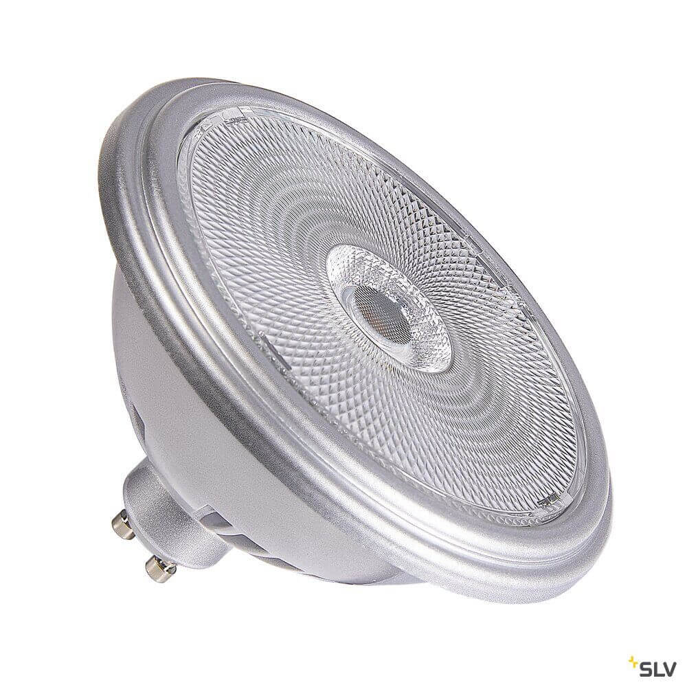 GU10 LED Silber 12,5W QPAR111 dimmbares silbernes LED Leuchtmittel mit GU10 Sockel von SLV