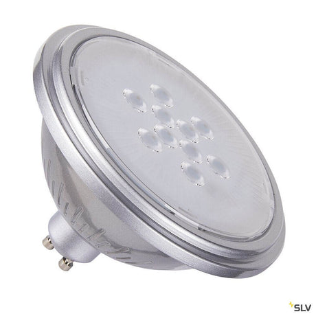 GU10 LED Silber 7W Cri90 QPAR111, silbernes SLV LED Leuchtmittel mit 800 Lumen und 25.000 Stunden