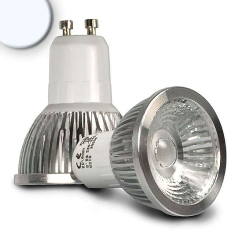 GU10 LED Spotlight 5,5W COB 38° kølig hvid dæmpbar, energibesparende LED-Lampe med dæmpningsfunktion.