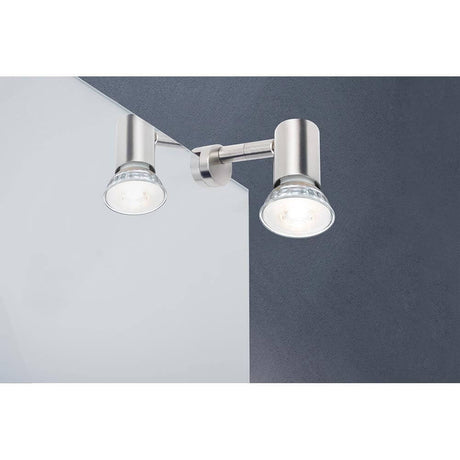 Galeria mirror light LED Simplo 1x5.3W GU10 with adjustable spotlight head for optimal illumination.
