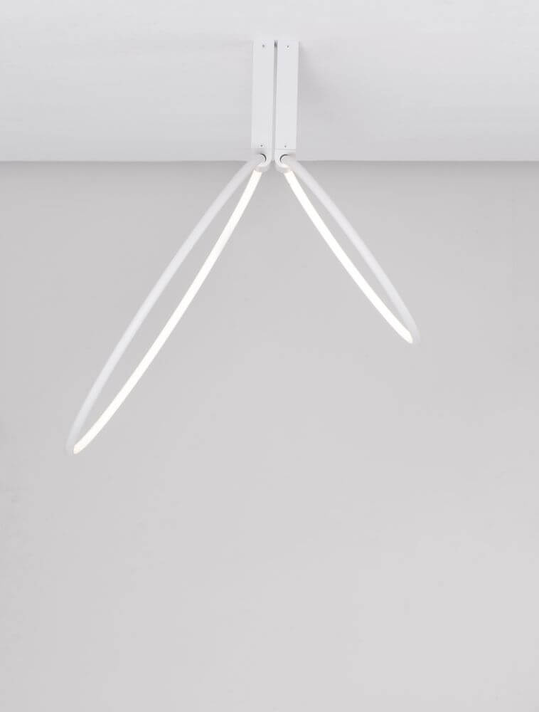 Garve LED Deckenleuchte 2-flammig Ø 60cm 3000K mit modernem, schlanken Design an der Decke.