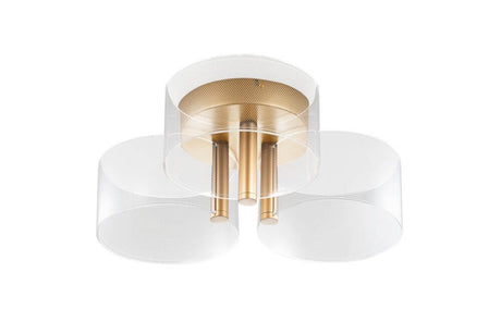 Lámpara de techo LED de Gatlin 3 pilas Ø 44cm 3000k de oro