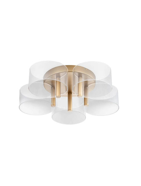 Lámpara de techo LED de Gatlin 5 pilas Ø 56 cm 3000k de oro