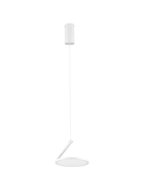 Gea pendant light Ø 20cm 3000K with a modern, minimalist design in white.