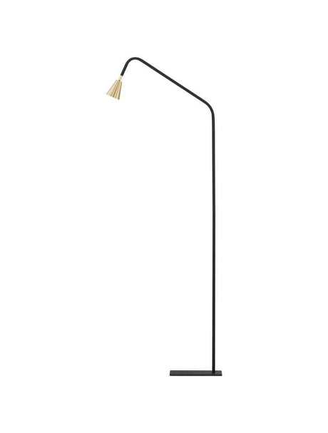 Geko floor lamp black, gold with an elegant design and flexible joint for stylish accent light.