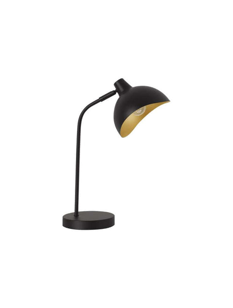 Lámpara de mesa de geti negra, oro