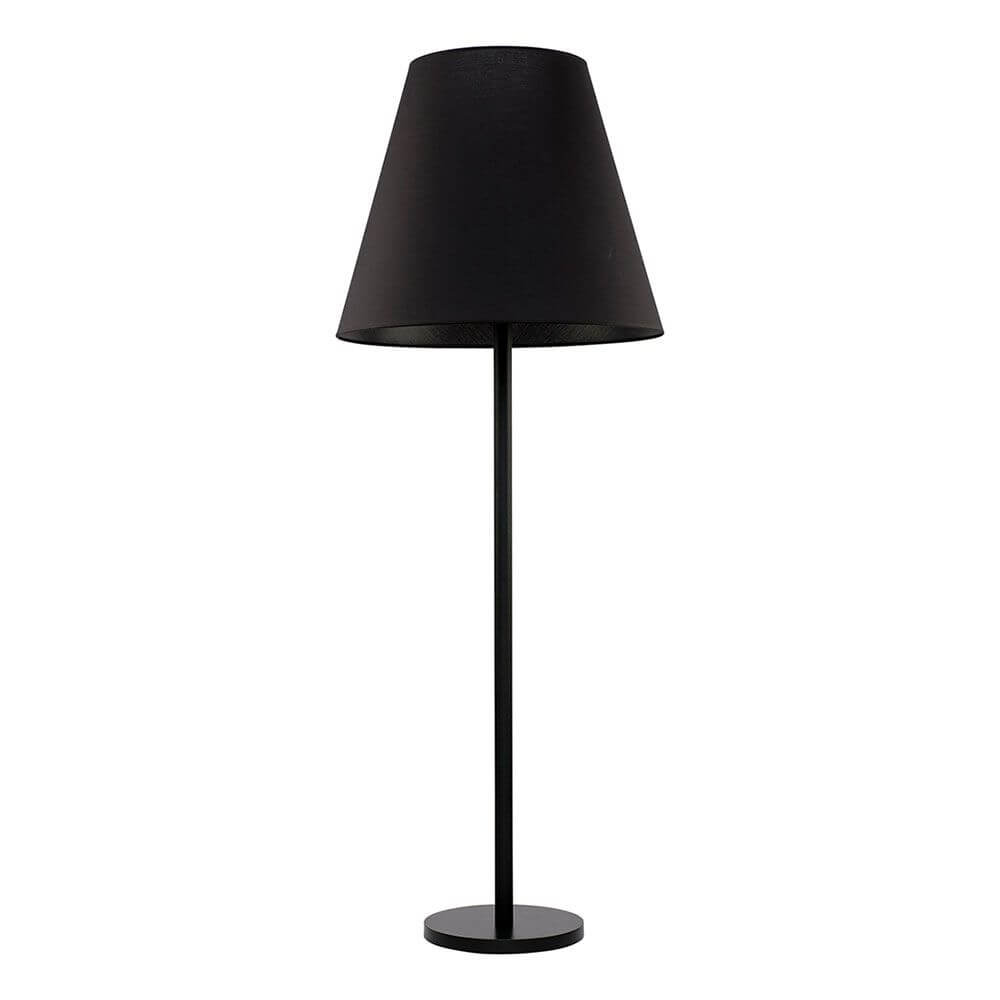 Giant XXL Stehleuchte 162cm Schwarz mit schwarzem Schirm und eleganter Form, ideal für stilvolle Innenräume.