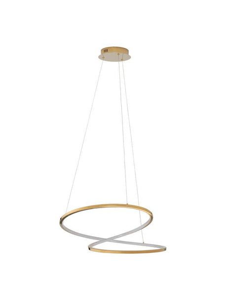 Girish LED pendant light Ø 60cm 3000K gold with a modern design and beautiful light distribution.