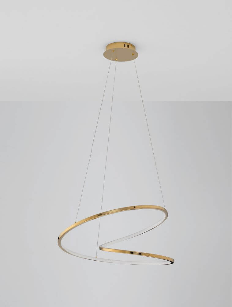 Girish LED Pendelleuchte Ø 60cm 3000K Gold in modernem Design, ideal für Wohnzimmer und Esstisch