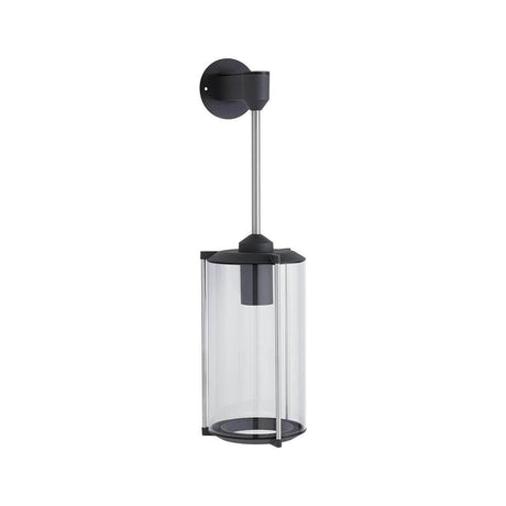 Glas Außenwandleuchte Classic Grau IP44 mit elegantem Design und klarem Glasschirm für Außenwände