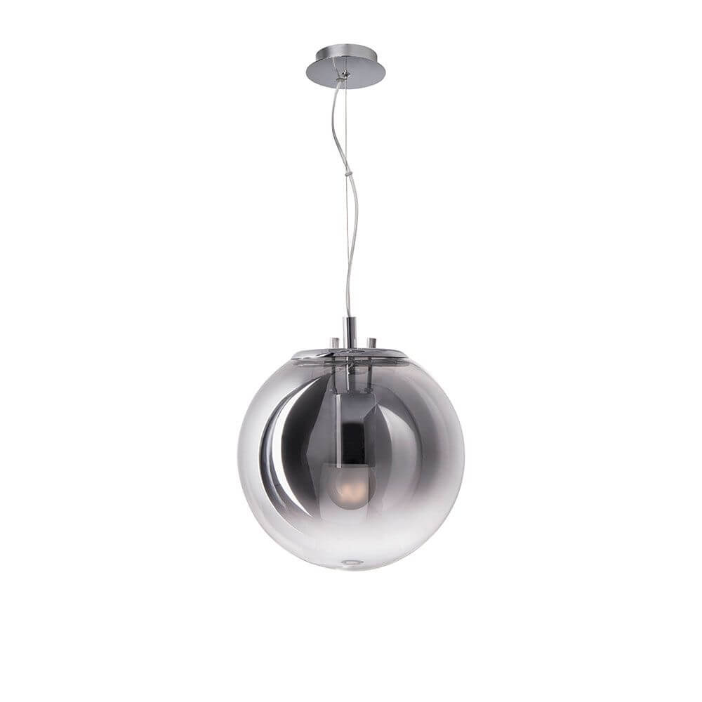 Glas Hängekugel Arabela Ø 20cm Rauchglas mit kupferner Lichtbrechung und magischer Lichtabstrahlung